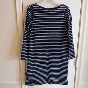 Womens Lauren Ralph Lauren Jeans Co Blue/White Stripe Cotton Round Neck Dress M
